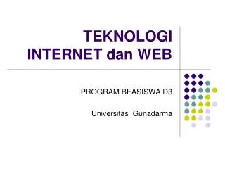 teknologi internet dan web