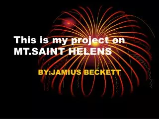 This is my project on MT.SAINT HELENS