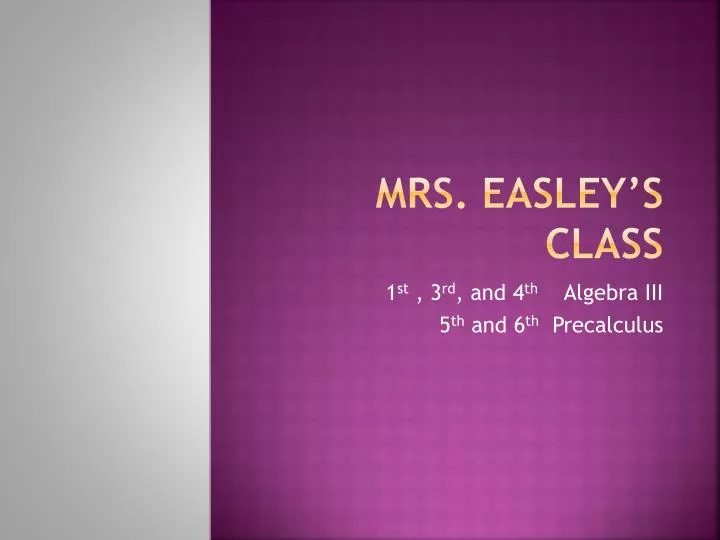 mrs easley s class