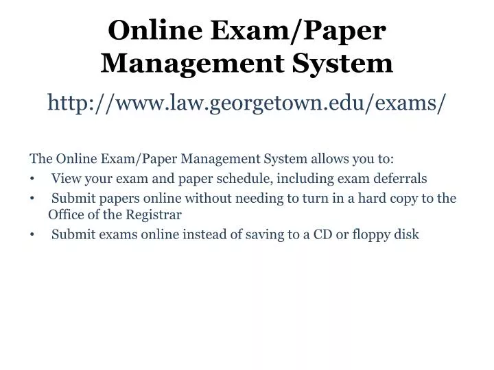 online exam paper management system