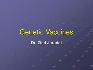 Genetic Vaccines