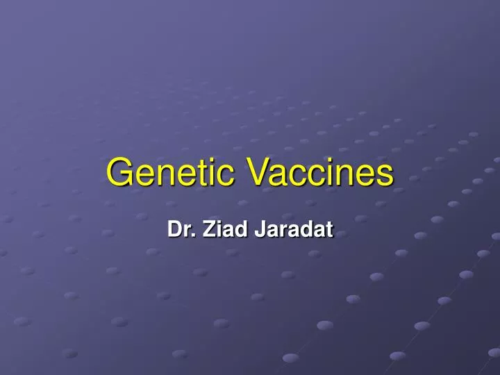 genetic vaccines