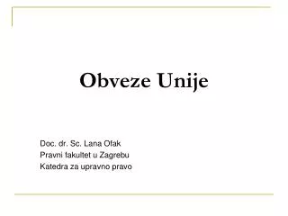 obveze unije