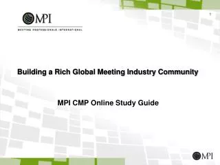 MPI CMP Online Study Guide