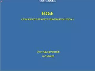 edge enhanced data rate for gsm evolution