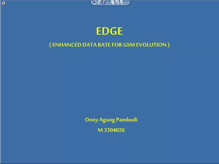 edge enhanced data rate for gsm evolution