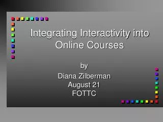 Integrating Interactivity into Online Courses