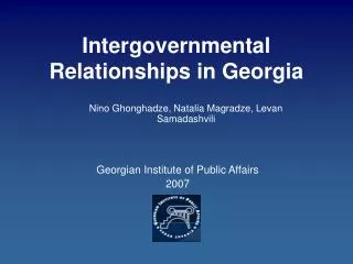 Intergovernmental Relationships in Georgia