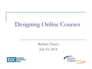 Designing Online Courses