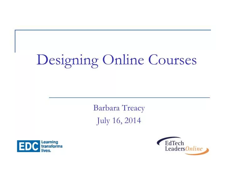 designing online courses