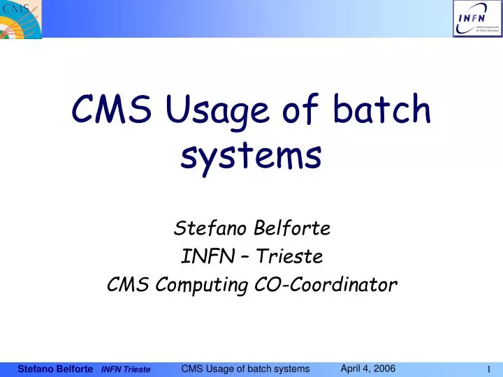 cms usage of batch systems