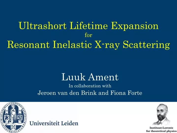 ultrashort lifetime expansion for resonant inelastic x ray scattering