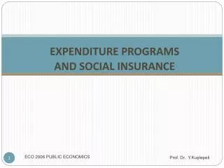 EXPENDITURE PROGRAMS AND SOCIAL INSURANCE