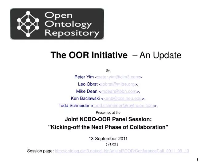 the oor initiative an update