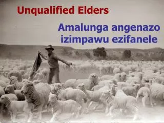 Unqualified Elders