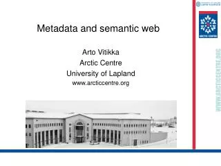 Metadata and semantic web