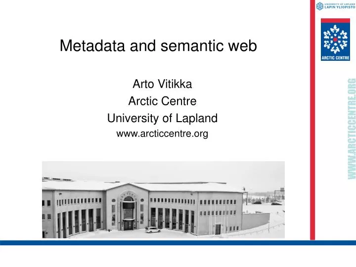 metadata and semantic web