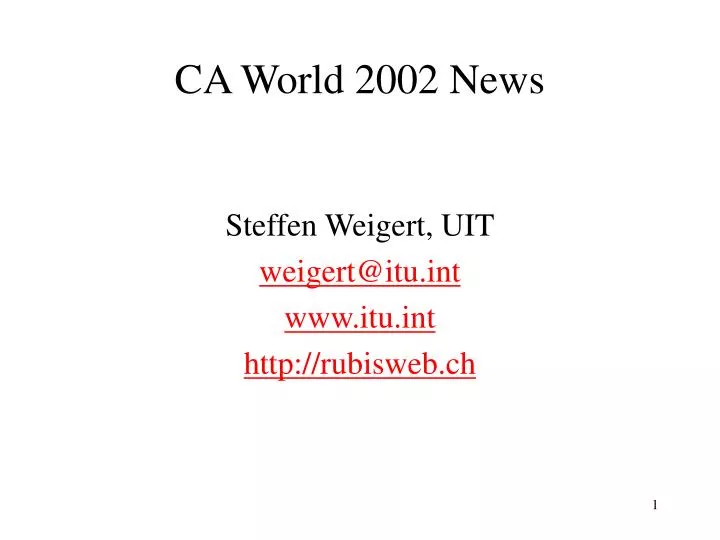 ca world 2002 news