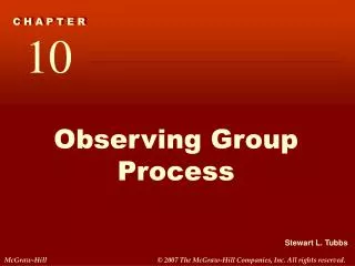 Observing Group Process