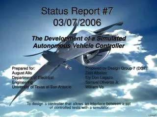 Status Report #7 03/07/2006