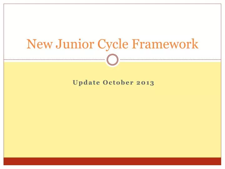 new junior cycle framework