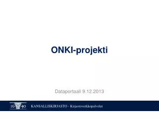 onki projekti