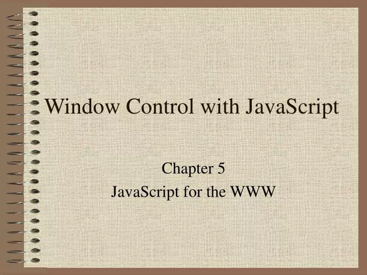 window control with javascript