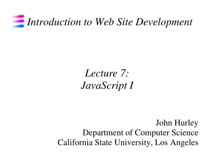 john hurley department of computer science california state university los angeles