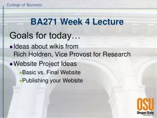 BA271 Week 4 Lecture