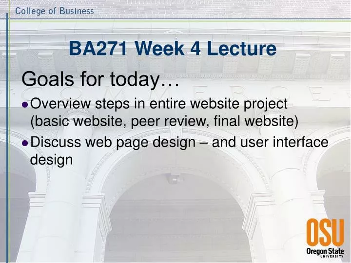 ba271 week 4 lecture