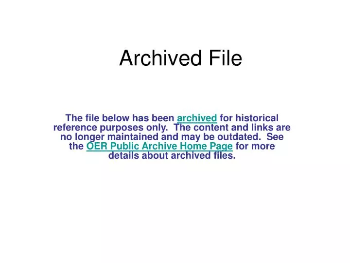 archived file