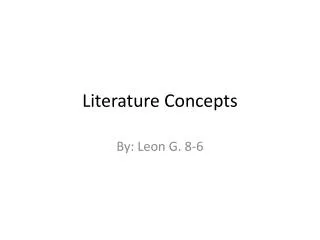 Literature Concepts