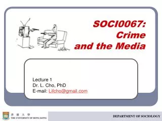 SOCI0067: Crime and the Media