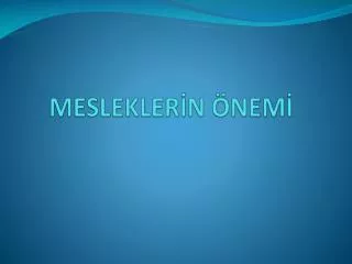 meslekler n nem