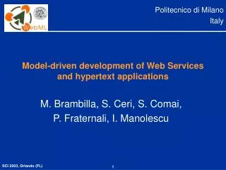 Model-driven development of Web Services and hypertext applications
