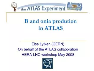 B and onia prodution in ATLAS
