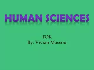 HUMAN sCIENCES