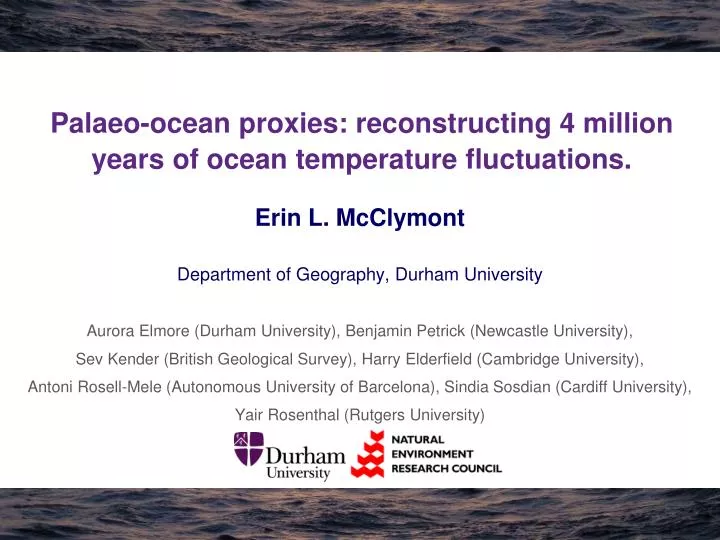 palaeo ocean proxies reconstructing 4 million years of ocean temperature fluctuations