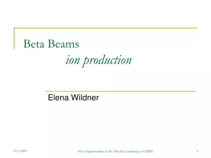 beta beams ion production