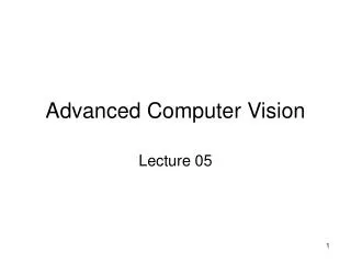 Advanced Computer Vision