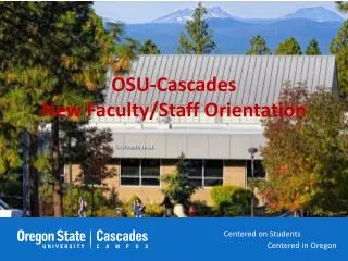 OSU-Cascades New Faculty/Staff Orientation