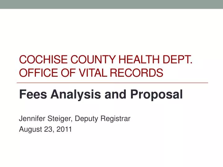 cochise county health dept office of vital records