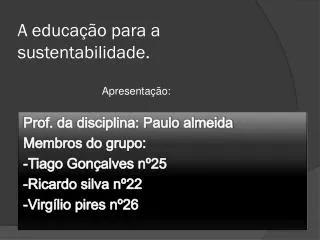 a educa o para a sustentabilidade