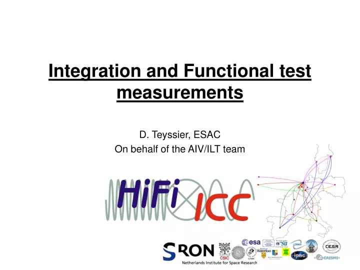 integration and functional test measurements