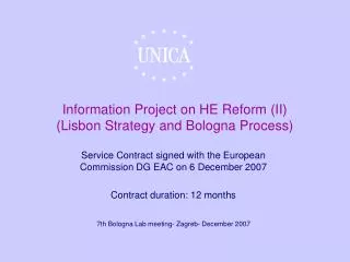 Information Project on HE Reform (II) (Lisbon Strategy and Bologna Process)