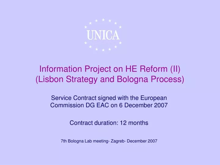 information project on he reform ii lisbon strategy and bologna process