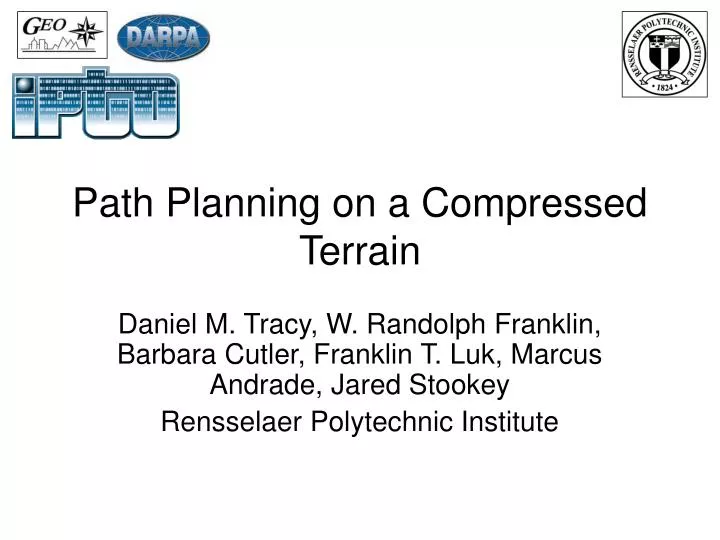path planning on a compressed terrain