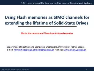 Using Flash memories as SIMO channels for extending the lifetime of Solid-State Drives