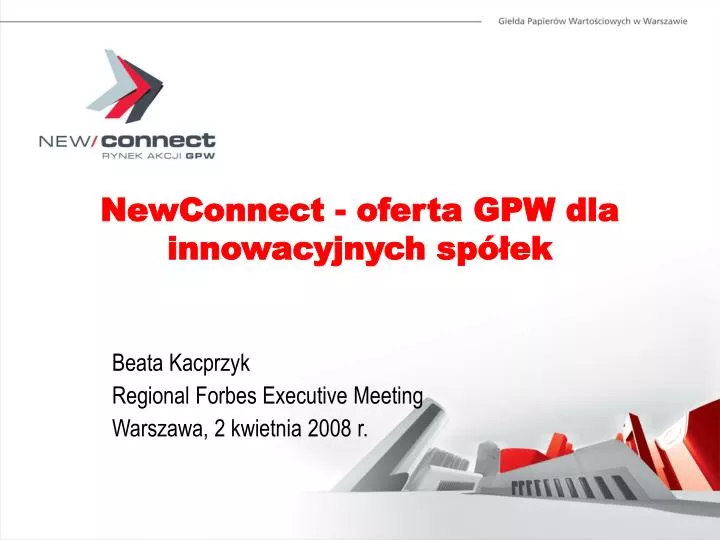 newconnect oferta gpw dla innowacyjnych sp ek