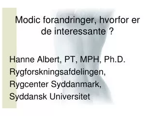 modic forandringer hvorfor er de interessante